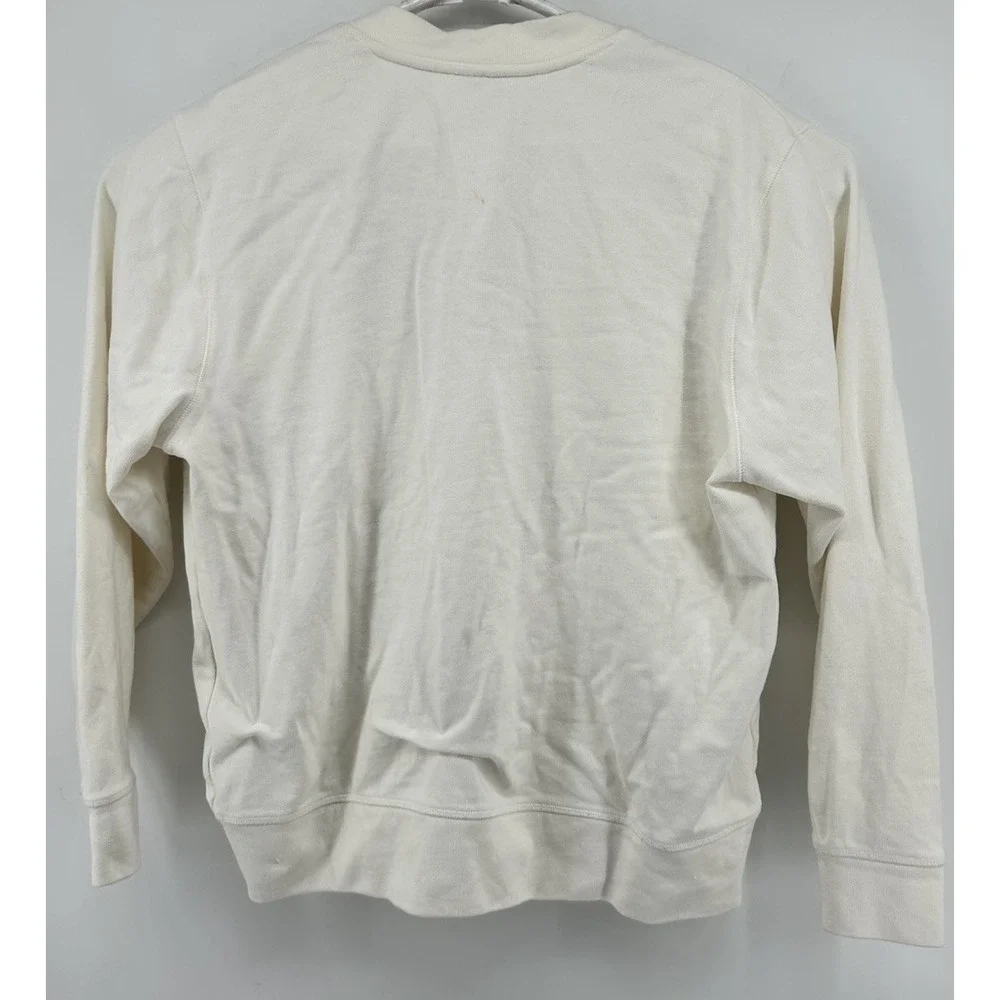 Nike White Button Front Long Sleeve Cardigan Cotton Sweater Men's Large